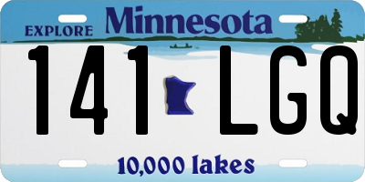 MN license plate 141LGQ