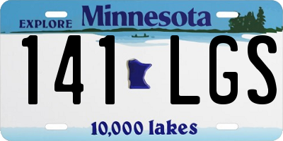 MN license plate 141LGS