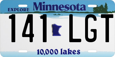 MN license plate 141LGT