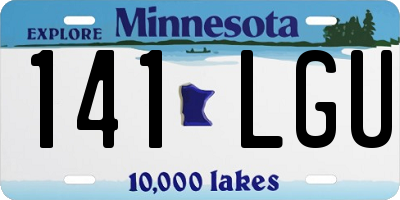 MN license plate 141LGU