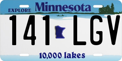 MN license plate 141LGV