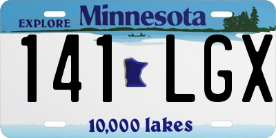 MN license plate 141LGX