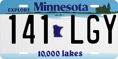MN license plate 141LGY