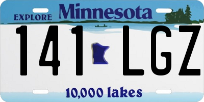 MN license plate 141LGZ