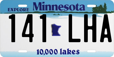 MN license plate 141LHA