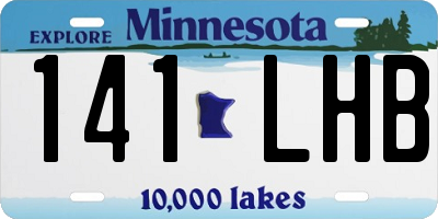 MN license plate 141LHB