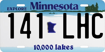 MN license plate 141LHC