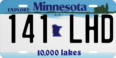 MN license plate 141LHD