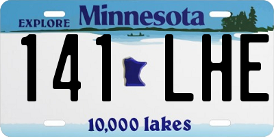 MN license plate 141LHE