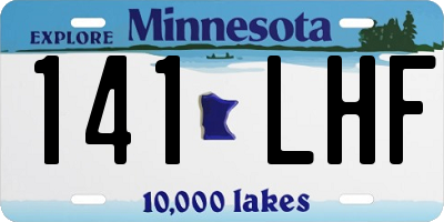 MN license plate 141LHF