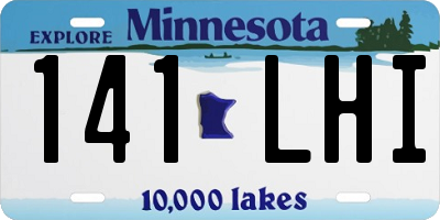MN license plate 141LHI
