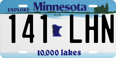 MN license plate 141LHN