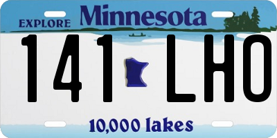 MN license plate 141LHO