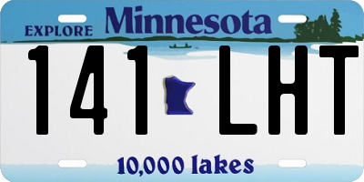 MN license plate 141LHT