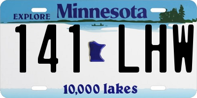 MN license plate 141LHW