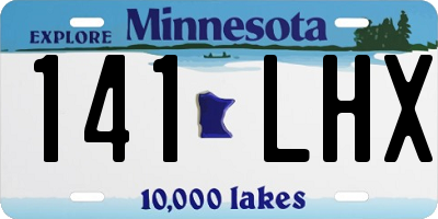 MN license plate 141LHX