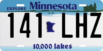 MN license plate 141LHZ