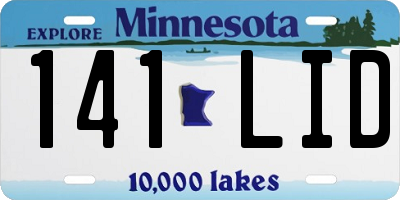 MN license plate 141LID
