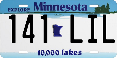 MN license plate 141LIL
