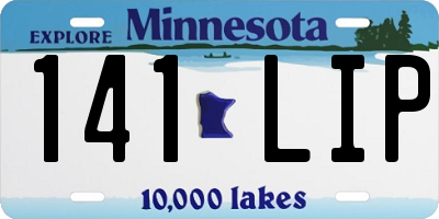 MN license plate 141LIP