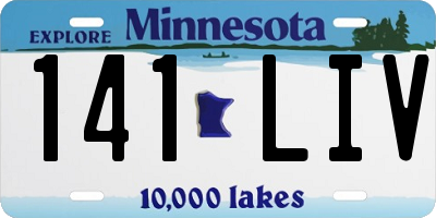 MN license plate 141LIV