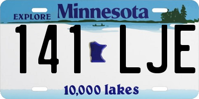 MN license plate 141LJE