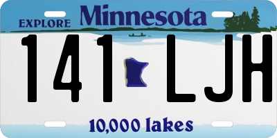 MN license plate 141LJH