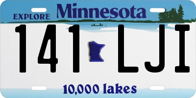 MN license plate 141LJI