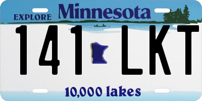 MN license plate 141LKT