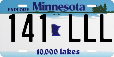 MN license plate 141LLL