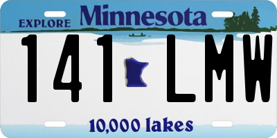 MN license plate 141LMW
