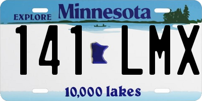 MN license plate 141LMX