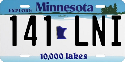 MN license plate 141LNI