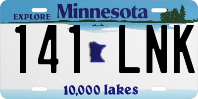 MN license plate 141LNK