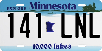 MN license plate 141LNL