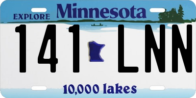MN license plate 141LNN