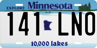 MN license plate 141LNO
