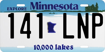 MN license plate 141LNP