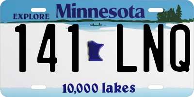 MN license plate 141LNQ
