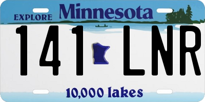 MN license plate 141LNR
