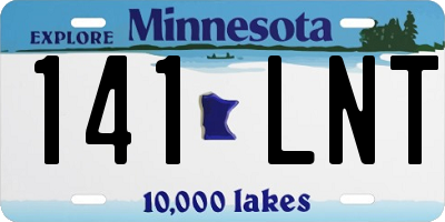 MN license plate 141LNT