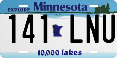 MN license plate 141LNU