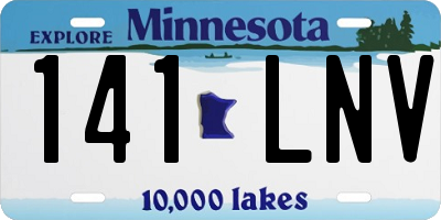 MN license plate 141LNV