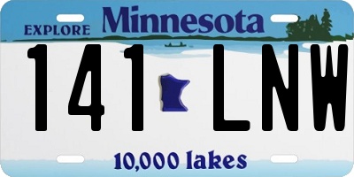 MN license plate 141LNW