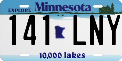 MN license plate 141LNY