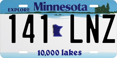 MN license plate 141LNZ