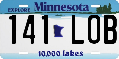 MN license plate 141LOB
