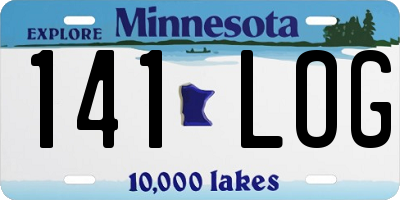 MN license plate 141LOG