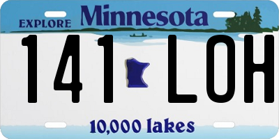 MN license plate 141LOH