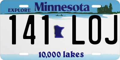 MN license plate 141LOJ
